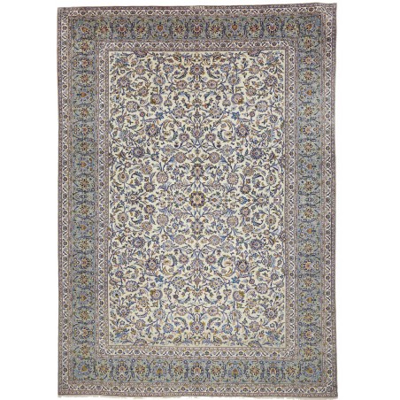 Tappeto Kashan Persia azzurro bianco 295x408