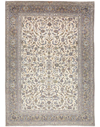 Tappeto Kashan Persia beige verde 273x378