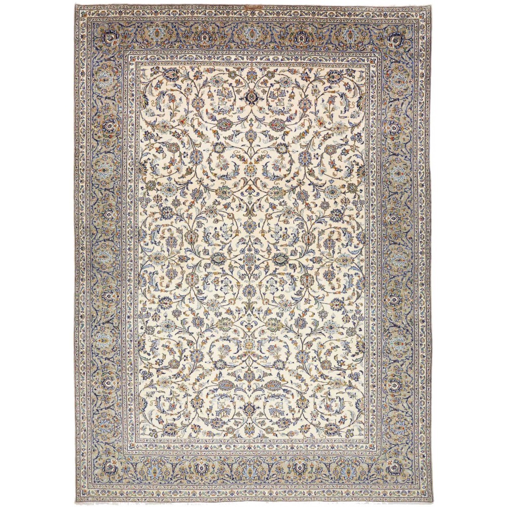 Tappeto Kashan Persia beige verde 273x378