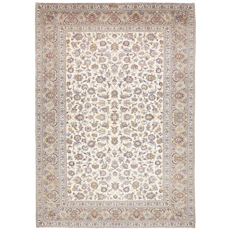 Tappeto Kashan Persia bianco azzurro 238x343