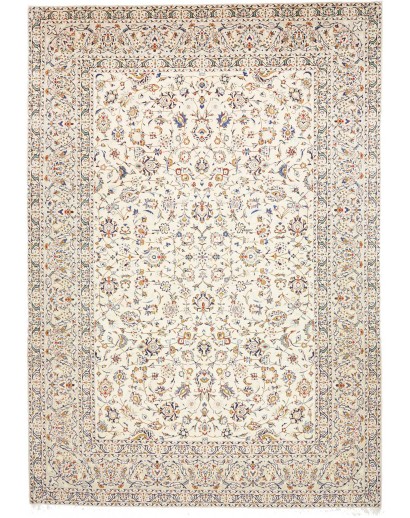 Tappeto Kashan Persia bianco grigio 250x353