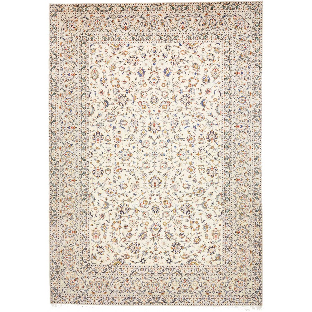 Tappeto Kashan Persia bianco grigio 250x353
