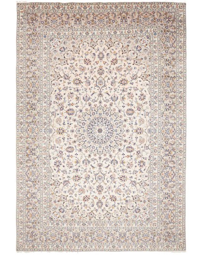 Tappeto Kashan Persia bianco grigio 243x356