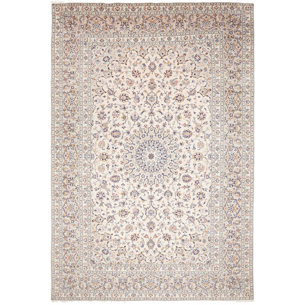 Tappeto Kashan Persia bianco grigio 243x356