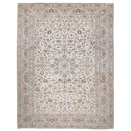 Tappeto Kashan Persia bianco azzurro 295x382