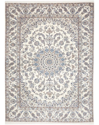 Tappeto Nain Kashmar Persia bianco grigio 250x350
