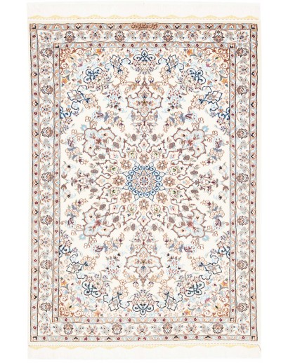 Tappeto Nain 6La Persia bianco grigio 103x147