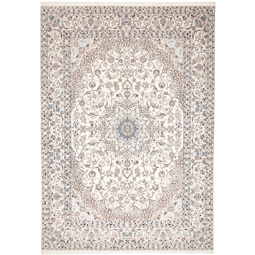 Tappeto Nain 9La Persia bianco grigio 250x353