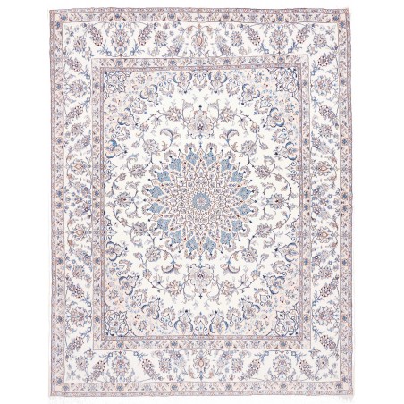 Tappeto Nain Kashmar Persia bianco grigio 250x317