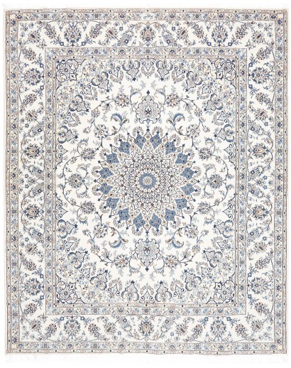 Tappeto Nain Kashmar Persia beige azzurro 244x296