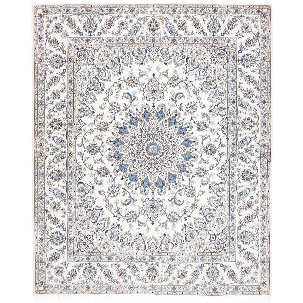 Tappeto Nain Kashmar Persia beige azzurro 244x296