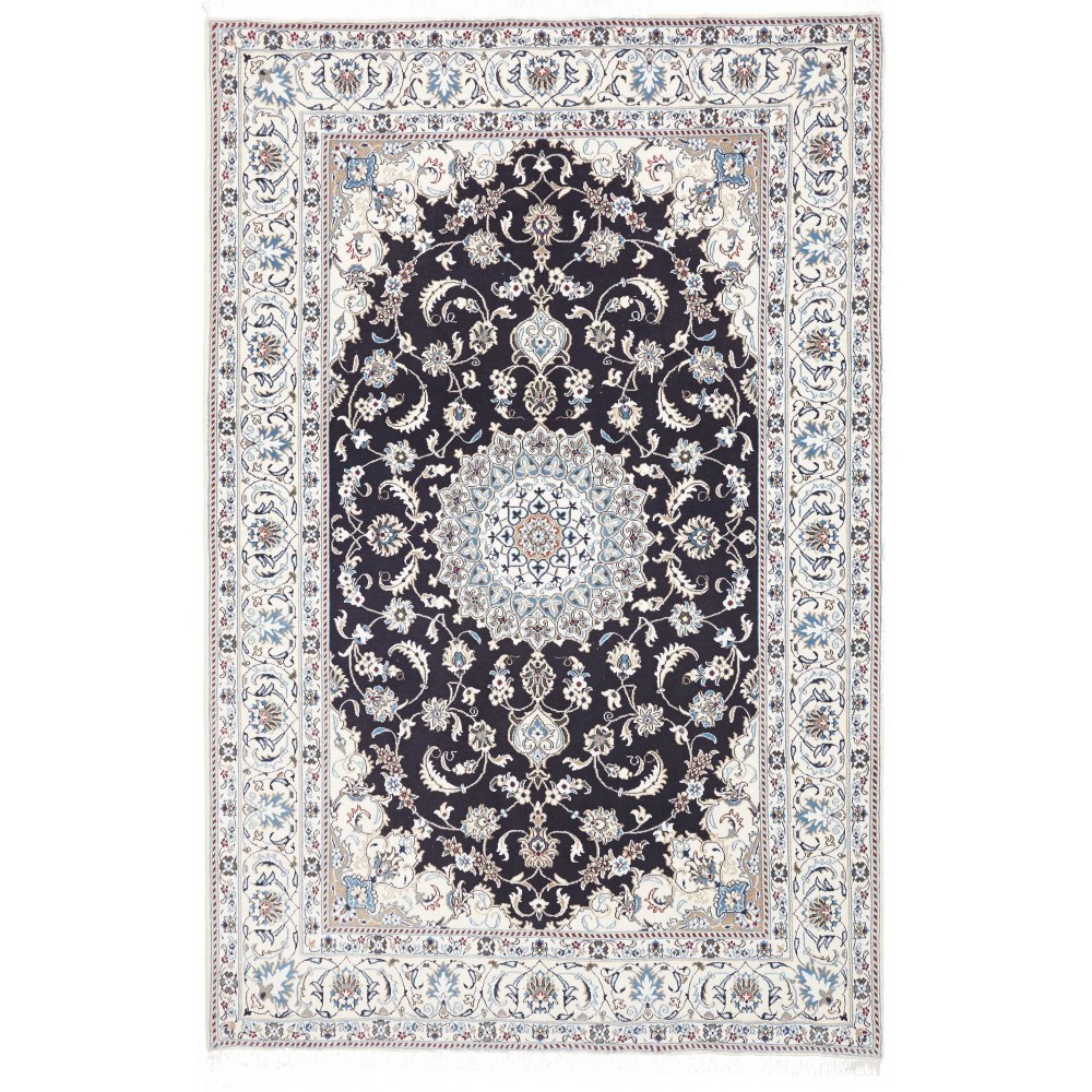 Tappeto Nain Kashmar Persia grigio 198x303