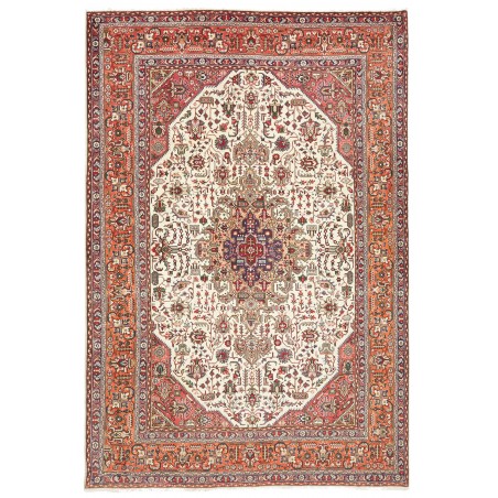 Tappeto Tabriz Persia beige rosso 205x300