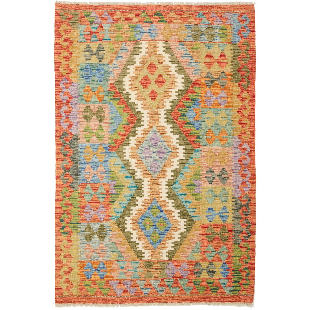 Tappeto Kilim Afghanistan marrone 104x153
