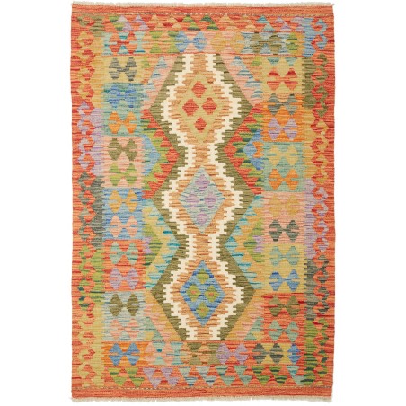 Tappeto Kilim Afghanistan marrone 104x153