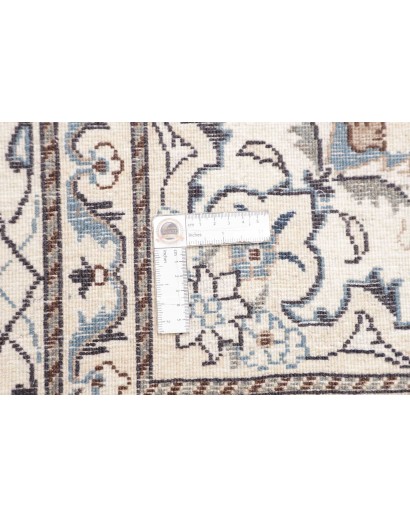 Tappeto Nain Kashmar Persia bianco grigio 145x195