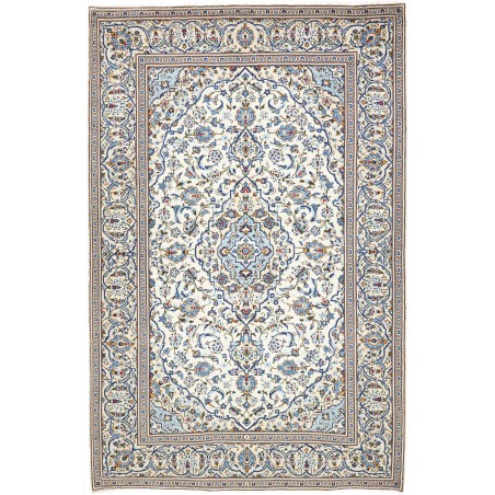 Tappeto Kashan Persia bianco azzurro 200x303