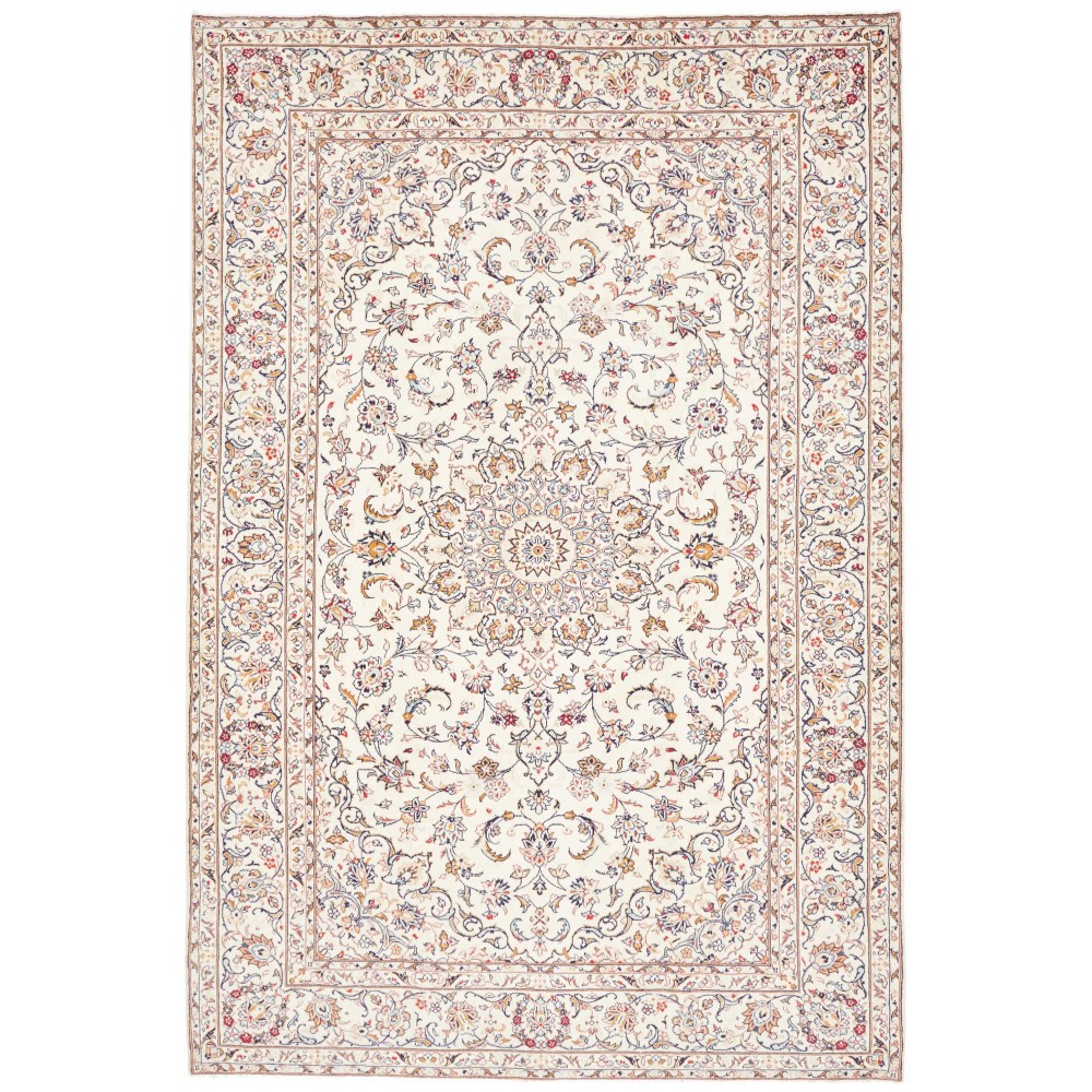 Tappeto Kashan Persia bianco grigio 200x300