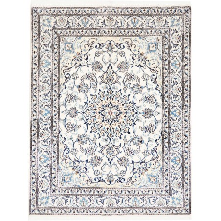 Tappeto Nain Kashmar Persia bianco grigio 150x193