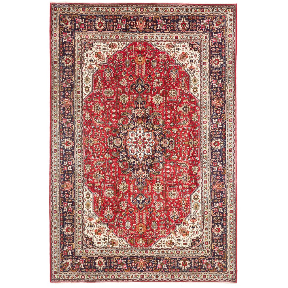 Tappeto Tabriz Persia beige marrone 200x302