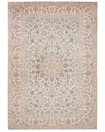 Tappeto Kashan Persia bianco verde 232x333
