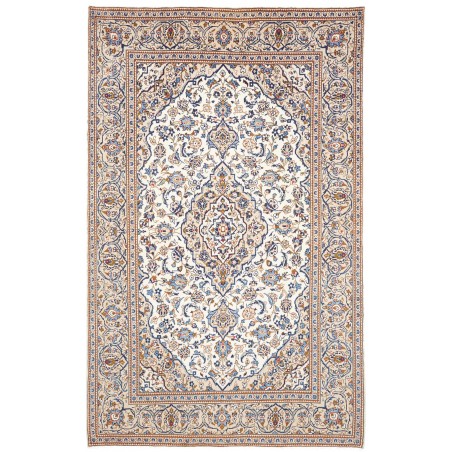 Tappeto Kashan Persia bianco grigio 194x318