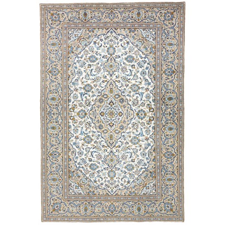 Tappeto Kashan Persia bianco verde 200x304