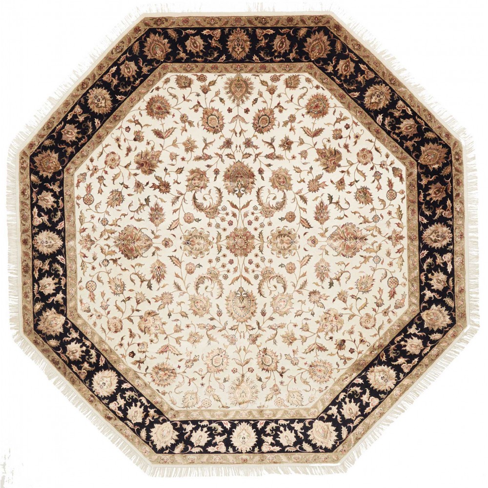Tappeto Tabriz Royal Pakistan bianco blu 298x300