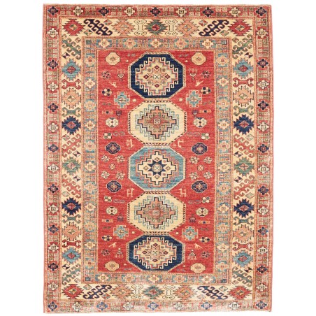 Tappeto Kazak Fine Pakistan marrone grigio 136x189