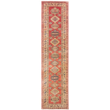 Tappeto Kazak Fine Pakistan arancione giallo 76x319