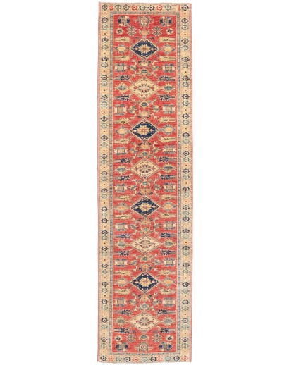 Tappeto Kazak Fine Pakistan marrone grigio 78x300