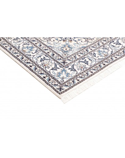 Tappeto Nain Kashmar Persia bianco grigio 150x193