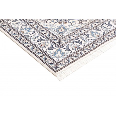 Tappeto Nain Kashmar Persia bianco grigio 150x193