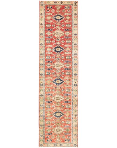 Tappeto Kazak Fine Pakistan marrone giallo 79x307