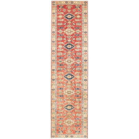 Tappeto Kazak Fine Pakistan marrone giallo 79x307