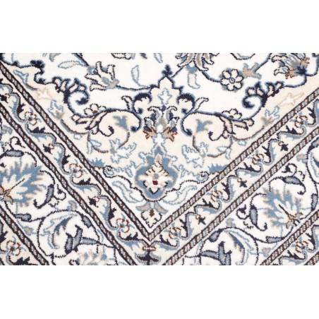 Tappeto Nain Kashmar Persia bianco grigio 150x193