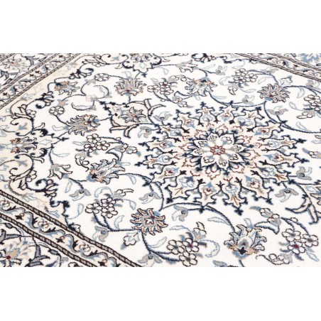 Tappeto Nain Kashmar Persia bianco grigio 150x193