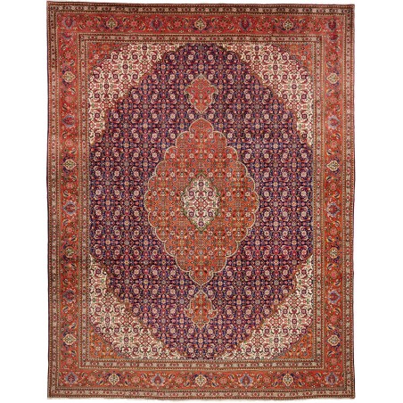 Tappeto Tabriz Persia marrone blu 300x390