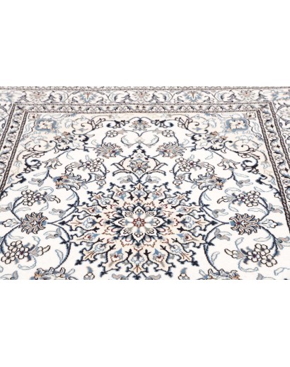 Tappeto Nain Kashmar Persia bianco grigio 150x193