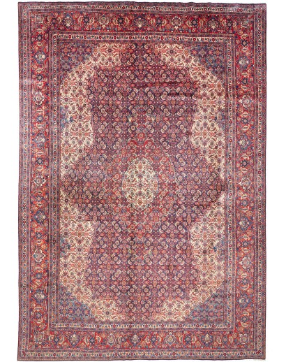 Tappeto Sarough Persia azzurro arancione 287x422