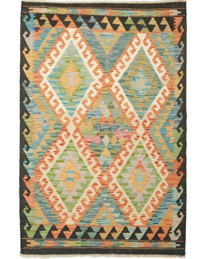 Tappeto Kilim Afghanistan marrone 103x156