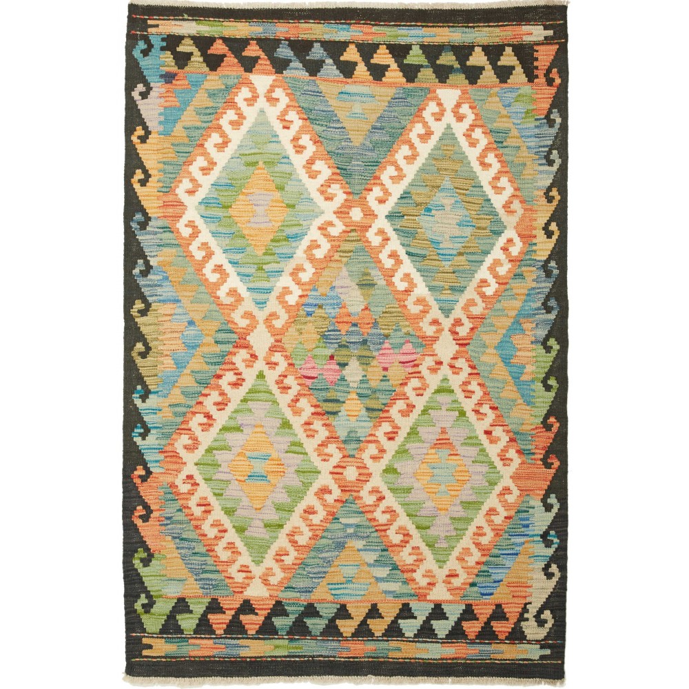 Tappeto Kilim Afghanistan marrone 103x156