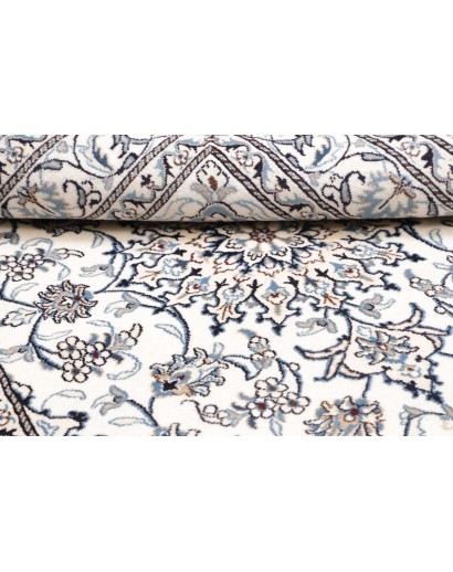 Tappeto Nain Kashmar Persia bianco grigio 150x193