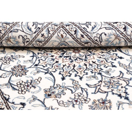 Tappeto Nain Kashmar Persia bianco grigio 150x193