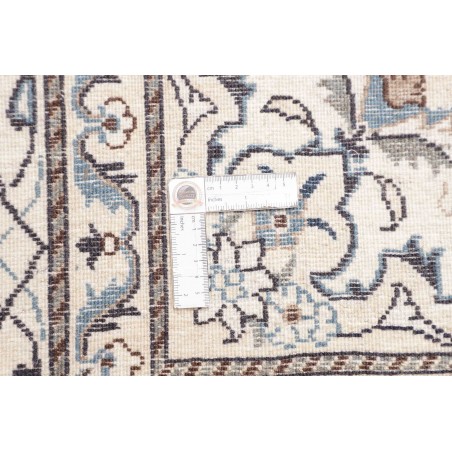 Tappeto Nain Kashmar Persia bianco grigio 150x193