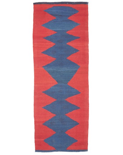 Tappeto Kilim Vintage Persia blu 77x214