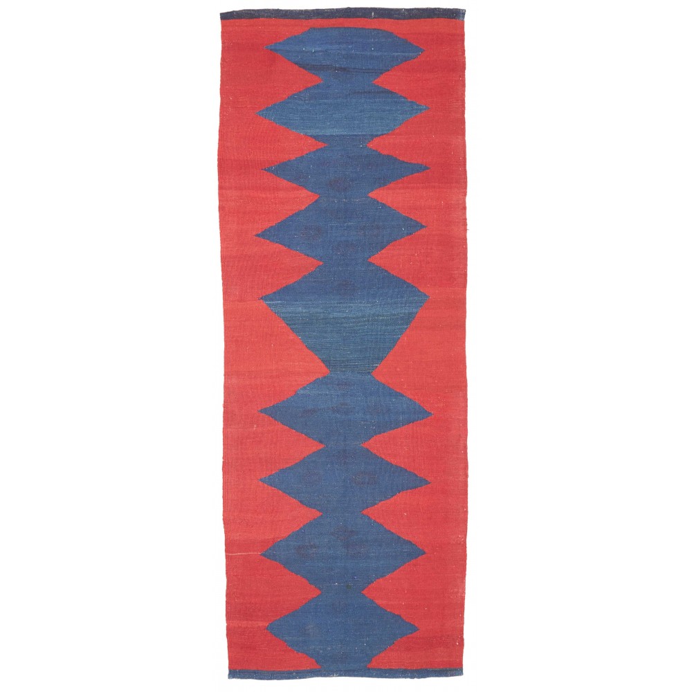 Tappeto Kilim Vintage Persia blu 77x214