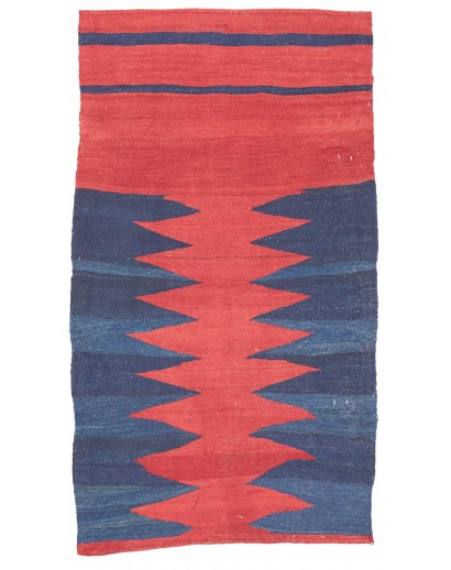 Tappeto Kilim Vintage Persia rosso grigio 80x141