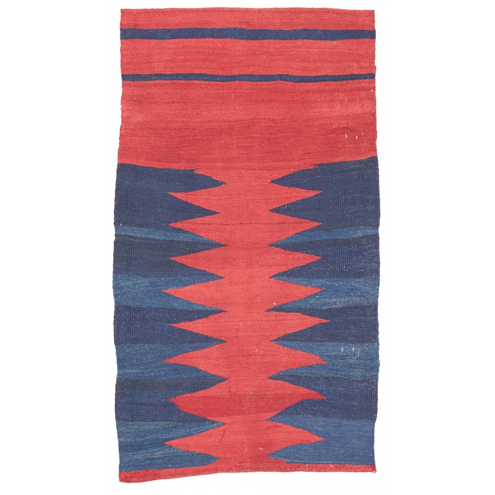 Tappeto Kilim Vintage Persia rosso grigio 80x141