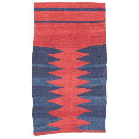 Tappeto Kilim Vintage Persia rosso grigio 80x141